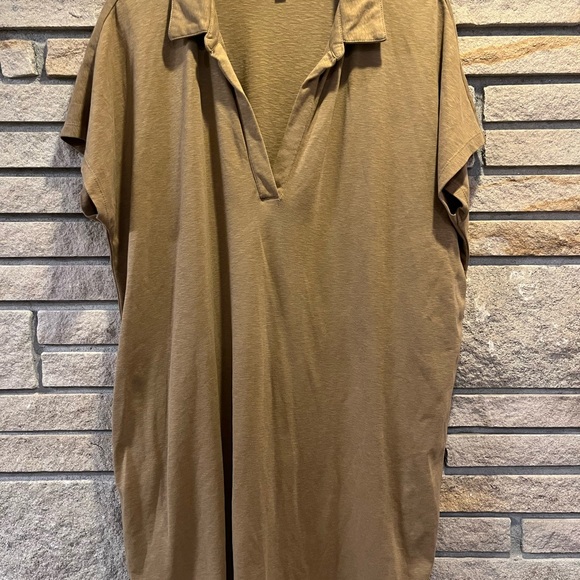 Banana Republic Johnny Collar Dress XL in Whiskey Brown - Picture 4 of 11